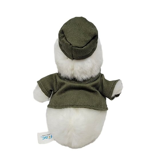 Aflac Duck Plush Stuffed Animal 6" Army Military Insurance White NO SOUND - Picture 2 of 3